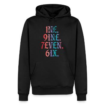 Vintage 1976 - Männer Premium Bio Hoodie - Schwarz - Vorne - Nico (187cm)