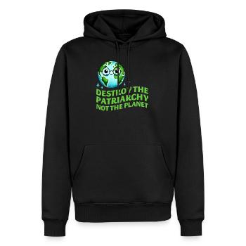 Détruire le patriarcat Pas la planète Écoféministe - Sweat à capuche Premium bio Homme - noir - Devant - Nico (187cm)