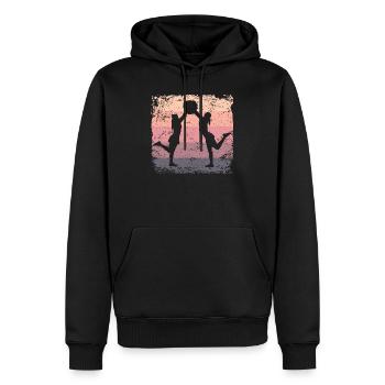 Cheerleader Cheer Mom Cheerleading - Männer Premium Bio Hoodie - Schwarz - Vorne - Nico (187cm)