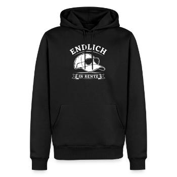 Rentner Legende - Männer Premium Bio Hoodie - Schwarz - Vorne - Nico (187cm)