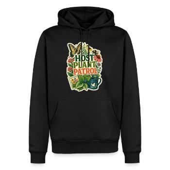 HOST PLANT PATROL Pflanzen - Männer Premium Bio Hoodie - Schwarz - Vorne - Nico (187cm)