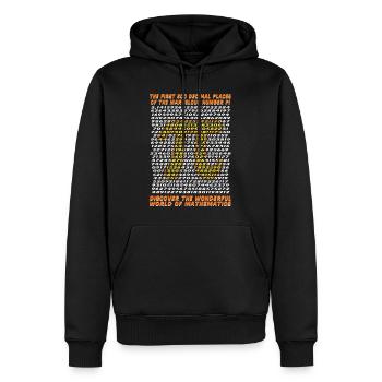 Pi - The first 500 decimal places - Men’s Premium Organic Hoodie - black - Front - Nico (187cm)