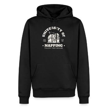 University of Napping - Men’s Premium Organic Hoodie - black - Front - Nico (187cm)