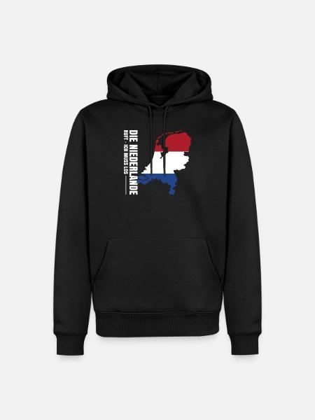 Niederlande Auswandern - Männer Premium Bio Hoodie - Schwarz