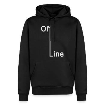 Hors ligne - Sweat à capuche Premium bio Homme - noir - Devant - Nico (187cm)