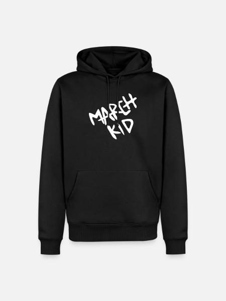 Geboren im März Graffiti - Männer Premium Bio Hoodie - Schwarz
