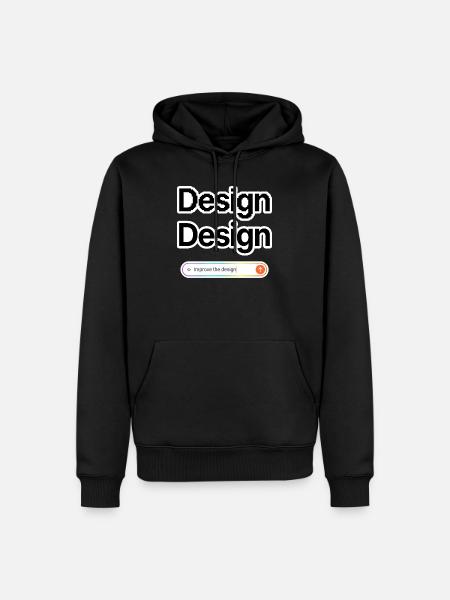 NOAI-Design - Männer Premium Bio Hoodie - Schwarz