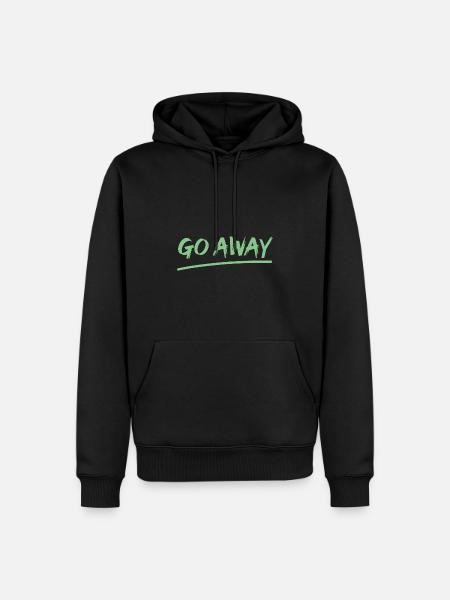 Go Away - Men’s Premium Organic Hoodie - black