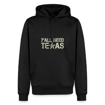 Vous avez tous besoin du Texas - Sweat à capuche Premium bio Homme - noir - Devant - Nico (187cm)