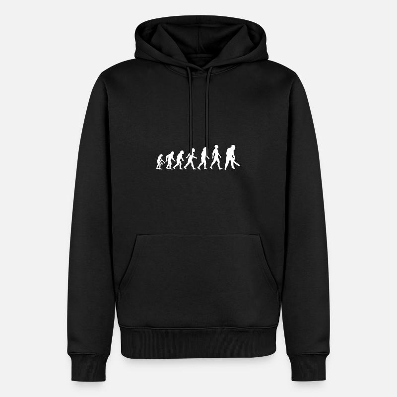 Tronçonneuse Evolution Tronçonneuse Bois - Sweat à capuche Premium bio Homme - noir