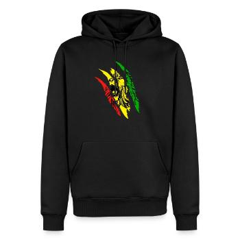 Lion Of Judah Reggae Musik Rastafari Jamaika Löwe - Männer Premium Bio Hoodie - Schwarz - Vorne - Nico (187cm)