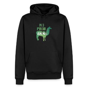 Drôle de dictons cadeaux animaux lama - Sweat à capuche Premium bio Homme - noir - Devant - Nico (187cm)