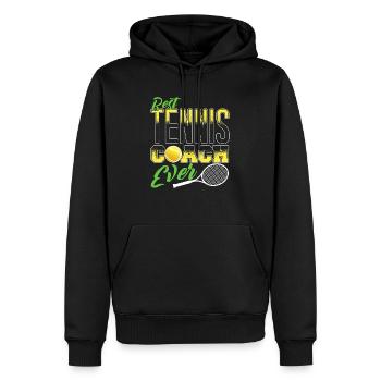 Best Tennis Coach Ever Trainer Gift - Männer Premium Bio Hoodie - Schwarz - Vorne - Nico (187cm)