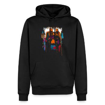 Abstract Middle Ages - Men’s Premium Organic Hoodie - black - Front - Nico (187cm)