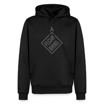 Flaechenbrand - Männer Premium Bio Hoodie - Schwarz - Vorne - Nico (187cm)