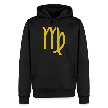 Sternzeichen Jungfrau, exklusives T-Shirt Design - Männer Premium Bio Hoodie - Schwarz - Vorne - Nico (187cm)