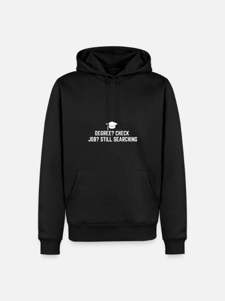 Funny Bachelor Degree Graduation - Men’s Premium Organic Hoodie - black