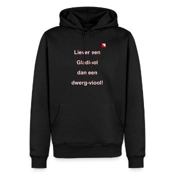 Prefer a gladiolus than a dwarf violin w - Men’s Premium Organic Hoodie - black - Front - Nico (187cm)