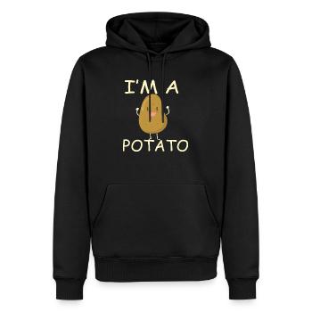 I am a potatoe ! - Männer Premium Bio Hoodie - Schwarz - Vorne - Nico (187cm)