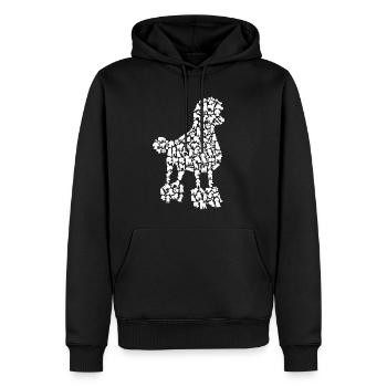Caniche Maman Chiens Propriétaire Chien Caniche Dames - Sweat à capuche Premium bio Homme - noir - Devant - Nico (187cm)