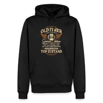 Oldtimer Baujahr 1956 Jahrgang Geburtstag Geschenk - Männer Premium Bio Hoodie - Schwarz - Vorne - Nico (187cm)
