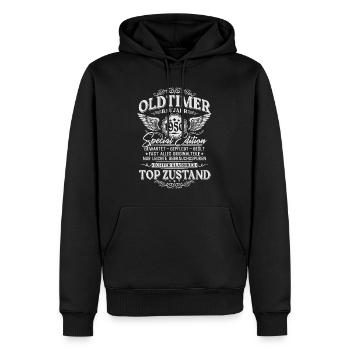 Oldtimer Baujahr 1950 Jahrgang Geburtstag Geschenk - Männer Premium Bio Hoodie - Schwarz - Vorne - Nico (187cm)
