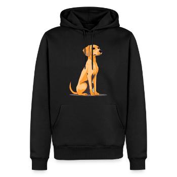 Niedliches Hundedesign für Hundebesitzer - Männer Premium Bio Hoodie - Schwarz - Vorne - Nico (187cm)