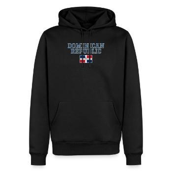 Dominikanische Republik - Männer Premium Bio Hoodie - Schwarz - Vorne - Nico (187cm)