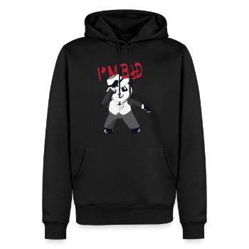 Je suis BAD Dancer - Dancing Panda Bear - Sweat à capuche Premium bio Homme - noir - Devant - Nico (187cm)
