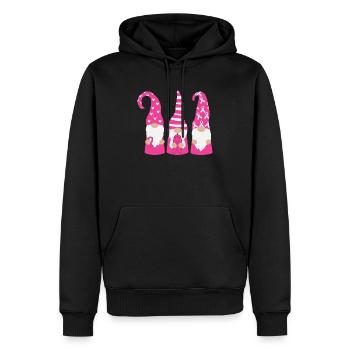 Brustkrebs Bewusstsein Kampf Krebs Rosa Gnom - Männer Premium Bio Hoodie - Schwarz - Vorne - Nico (187cm)