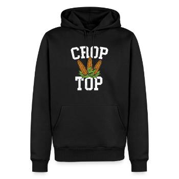 Crop Top Culture du maïs Agriculture agricole - Sweat à capuche Premium bio Homme - noir - Devant - Nico (187cm)