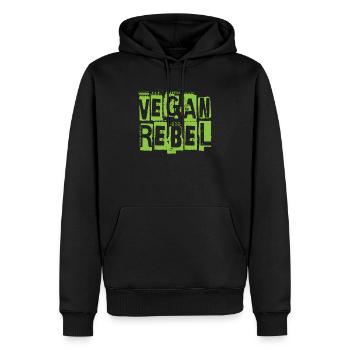 Vegan Rebel Vegetarischer Veganismus Gemüse Gesund - Männer Premium Bio Hoodie - Schwarz - Vorne - Nico (187cm)