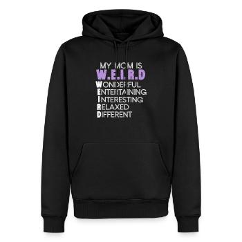 Ma mère est bizarre Drôle Maternité Maman Fête des Mères - Sweat à capuche Premium bio Homme - noir - Devant - Nico (187cm)