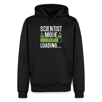 Science Mode Loading Scientist Biology Chemistry - Men’s Premium Organic Hoodie - black - Front - Nico (187cm)