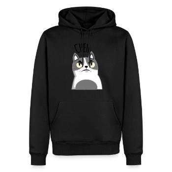 Cheh bien fait - Sweat à capuche Premium bio Homme - noir - Devant - Nico (187cm)