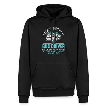 I Love Being A Bus Driver Job Profession - Men’s Premium Organic Hoodie - black - Front - Nico (187cm)