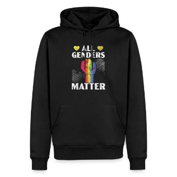 All Genders Matter Gender Equality Pride Parade - Männer Premium Bio Hoodie - Schwarz - Vorne - Nico (187cm)