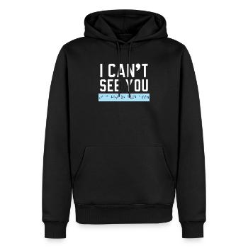 Braille Blind Awareness Visually Impaired - Men’s Premium Organic Hoodie - black - Front - Nico (187cm)