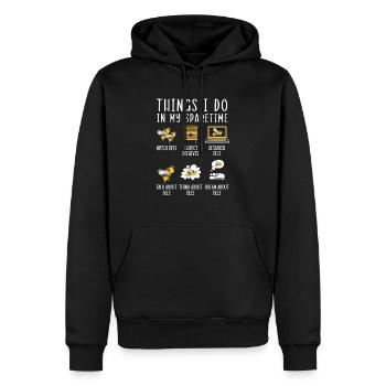 Ce que je fais dans mon temps libre Apiculteur Apiculture - Sweat à capuche Premium bio Homme - noir - Devant - Nico (187cm)