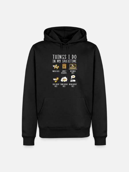 Dinge, die ich in meiner Freizeit mache Imker Imkerei - Männer Premium Bio Hoodie - Schwarz