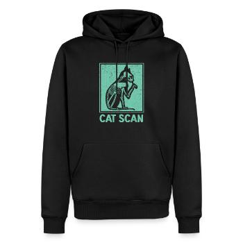 Cat Scan Radiologue Technologue En Radiologie - Sweat à capuche Premium bio Homme - noir - Devant - Nico (187cm)