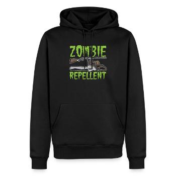 Zombie répulsif Happy Halloween Trick ou Traitement - Sweat à capuche Premium bio Homme - noir - Devant - Nico (187cm)