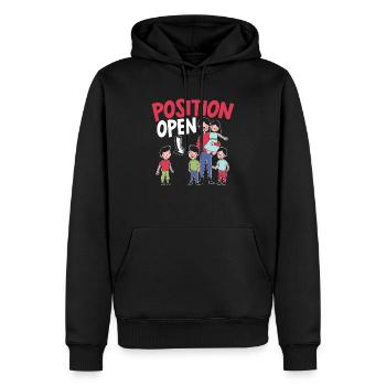 Position Open Single Dad Fatherhood Fathers Day - Men’s Premium Organic Hoodie - black - Front - Nico (187cm)