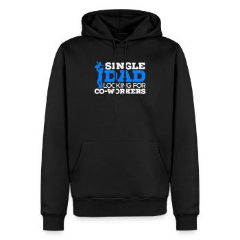 Alleinerziehender Vater und auf der Suche nach Kollegen Vatertag - Männer Premium Bio Hoodie - Schwarz - Vorne - Nico (187cm)
