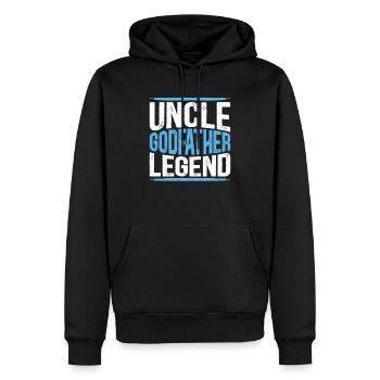 Oncle Parrain Légende Fier Oncle Meilleur Oncle Jamais - Sweat à capuche Premium bio Homme - noir - Devant - Nico (187cm)