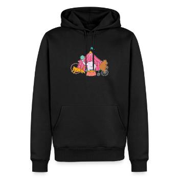 Personnel de cirque Cirque Sécurité Carnaval Ringmaster - Sweat à capuche Premium bio Homme - noir - Devant - Nico (187cm)