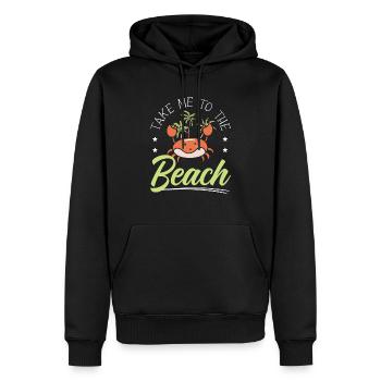 Crabby Crab Whisperer Crabulous Seafood Lover - Men’s Premium Organic Hoodie - black - Front - Nico (187cm)
