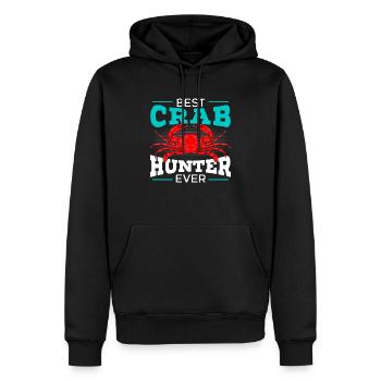 Best Crub Hunter Ever Crab Lover Crabulous Crabby - Men’s Premium Organic Hoodie - black - Front - Nico (187cm)
