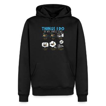 Things I Do In My Spare Time Ducks Duckling Duck - Men’s Premium Organic Hoodie - black - Front - Nico (187cm)