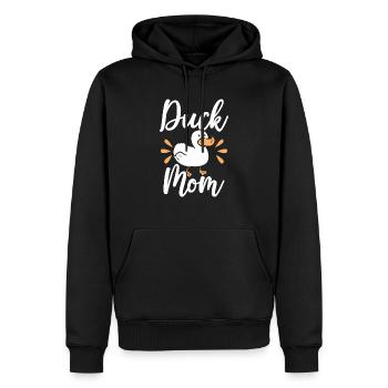Canard Maman Canard Canard Duckaholic Fête des Mères - Sweat à capuche Premium bio Homme - noir - Devant - Nico (187cm)